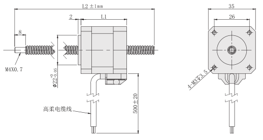 貫通軸35絲杆草莓视频APP免费看外形尺寸圖