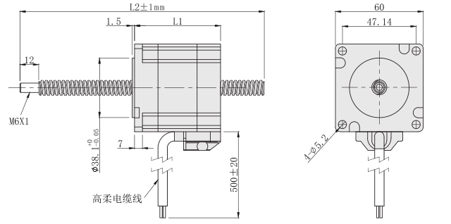 貫通軸60絲杆草莓视频APP免费看外形尺寸圖